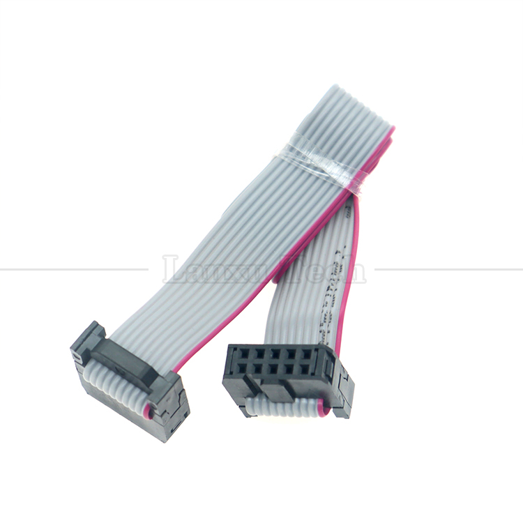 Female to Female 10 PIN 1.27mm Pitch IDC 2.54mm Connector GPIO Grey Flat Ribbon Wire Cable for Hard Drives CD Raspberry Pi