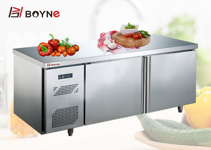 Commercial Working Table Two Door Refrigerator Counter Freezer use in kitchen and coffee shop