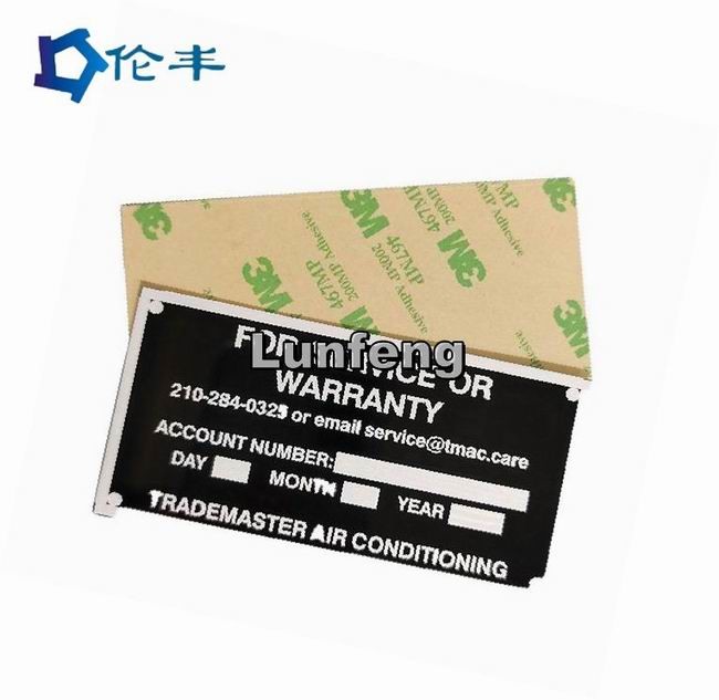Pantone Stainless Steel Nameplate 3M Adhesive Aluminum Laser Cut Metal Name Plates