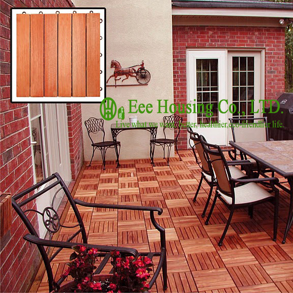 300x300x23mm Outdoor Bamboo Flooring,Decking Tile Unit Series,Matt Finish