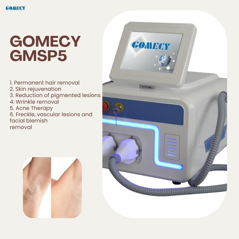 Gomecy Professional IPL Nd Yag Laser Hair Removal Device Painless Skin Rejuvenation Beauty Salon Aesthetic Machine