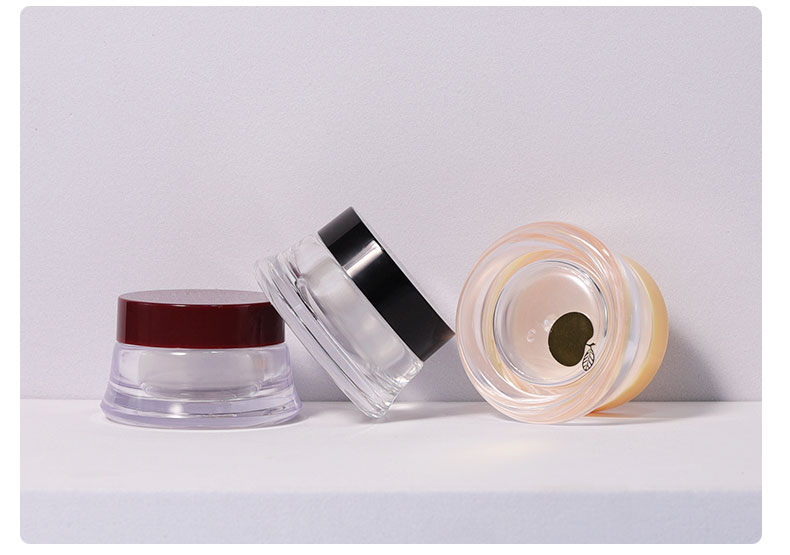 PS Base Material 10g Mini Travel Size Plastic Cosmetic Cream Pot Jar with Colored Lid for Eye Face Jar Collar Material PS