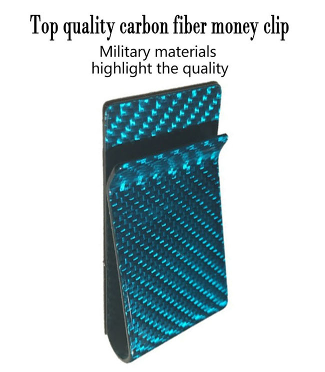 Multi Color Thermal Shock Resistant Real Carbon Fiber Money Clip