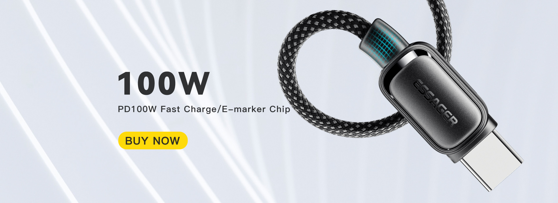 Fast Charge Magnetic Absorption Cable USB C to USB C Cord 60W 100W ES-X56 Series