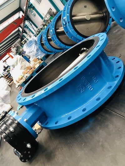 iso 5752 pn16 wormgear Rotork Captop Underground butterfly valve in ductile iron double flanged type