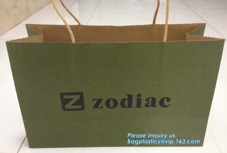 Flower carrier bag with different color customized pot plants kraft paper bag with handle,stamping logo fancy paper flow