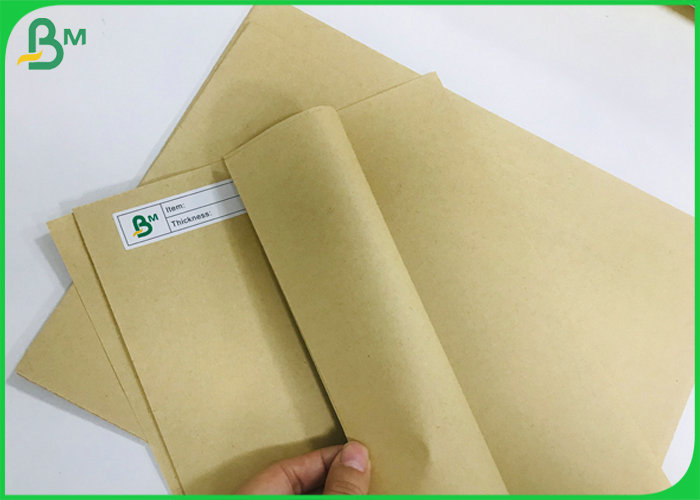 50G 80G Bamboo Pulp Based Eco Unbleached Kraft Liner Paper Roll For Envelope Bag