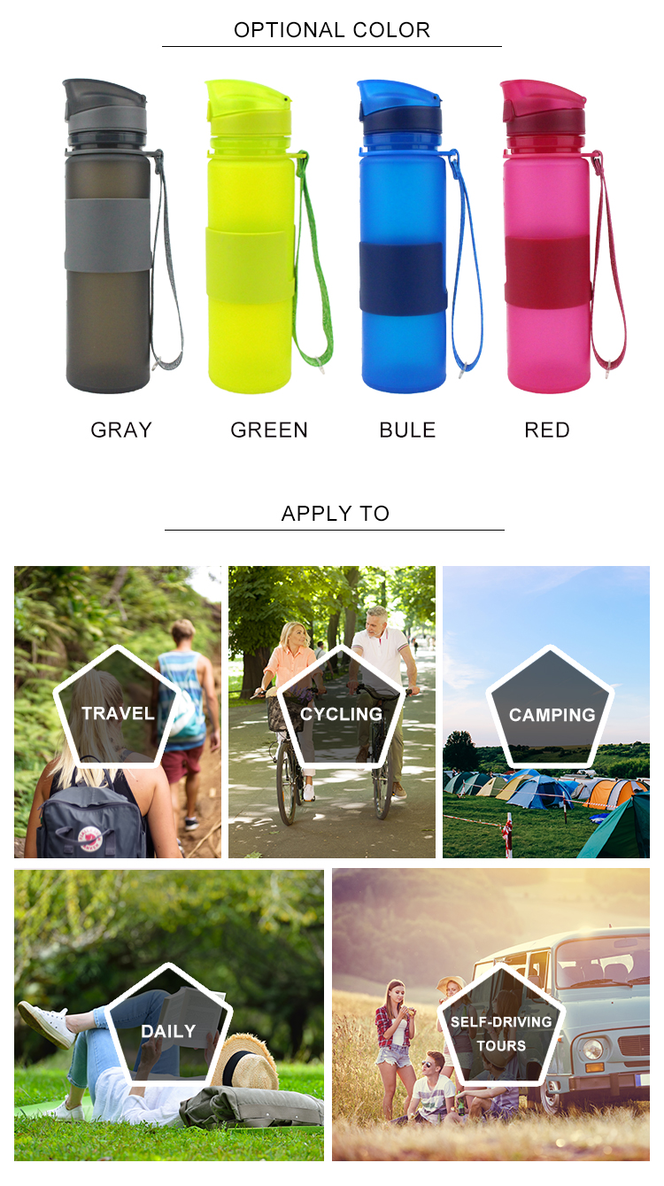 Reusable 23OZ Foldable Expandable Water Bottle For Unisex