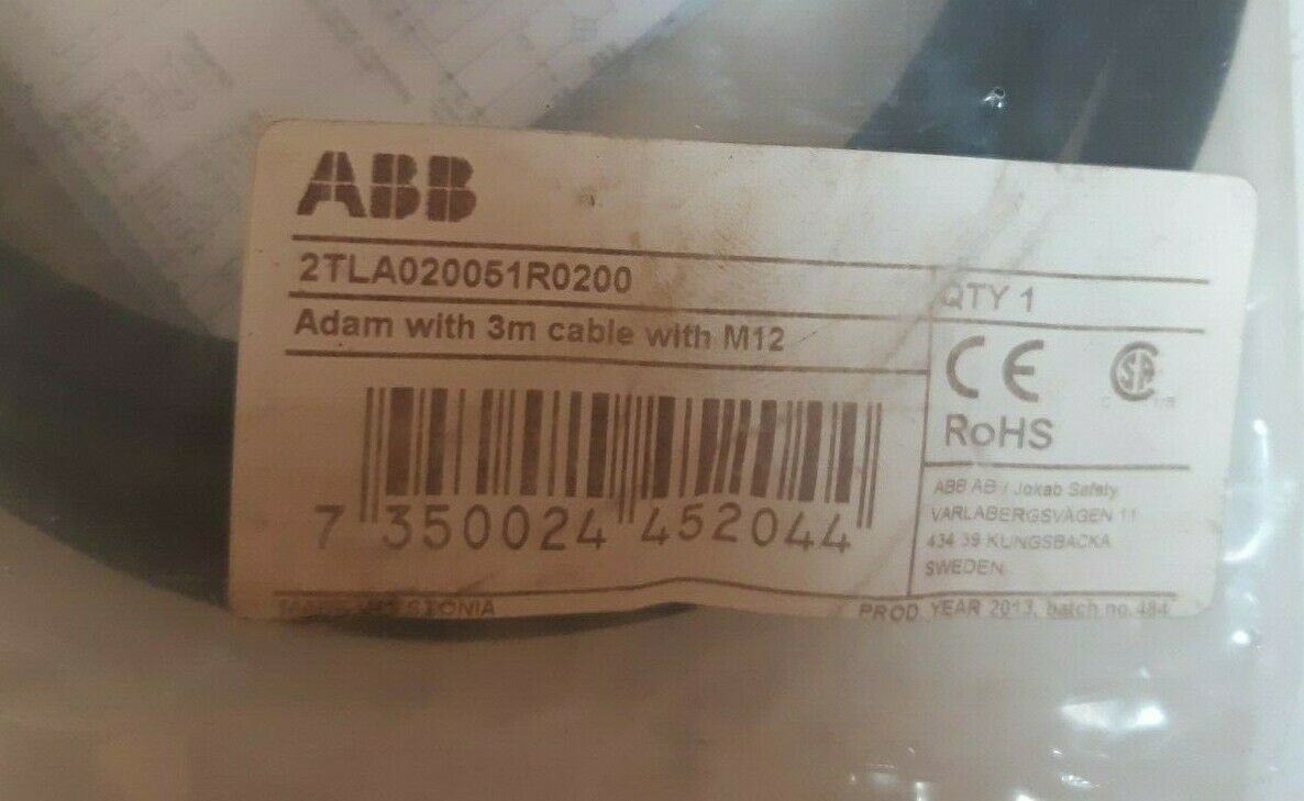 2TLA020051R0200 SAFETY SENSOR UNIT W/3M CABLE W/M12 REPLACED BY 2TLA020051R5100