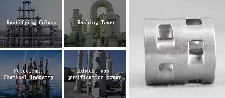 Ss 304 Metal Random Packing Pall Ring For Extraction Yh-50 50*50*0.8mm