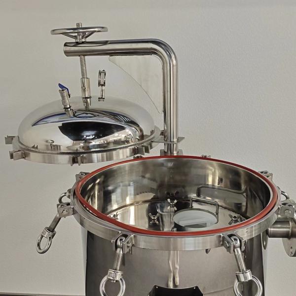 SS304 Horizontal Stainless Steel Filter Housing SWRO RO Plant Water Treatment