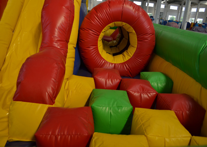Circus Elephant Clown Inflatable Fun City Digital Printing For Amusement Park