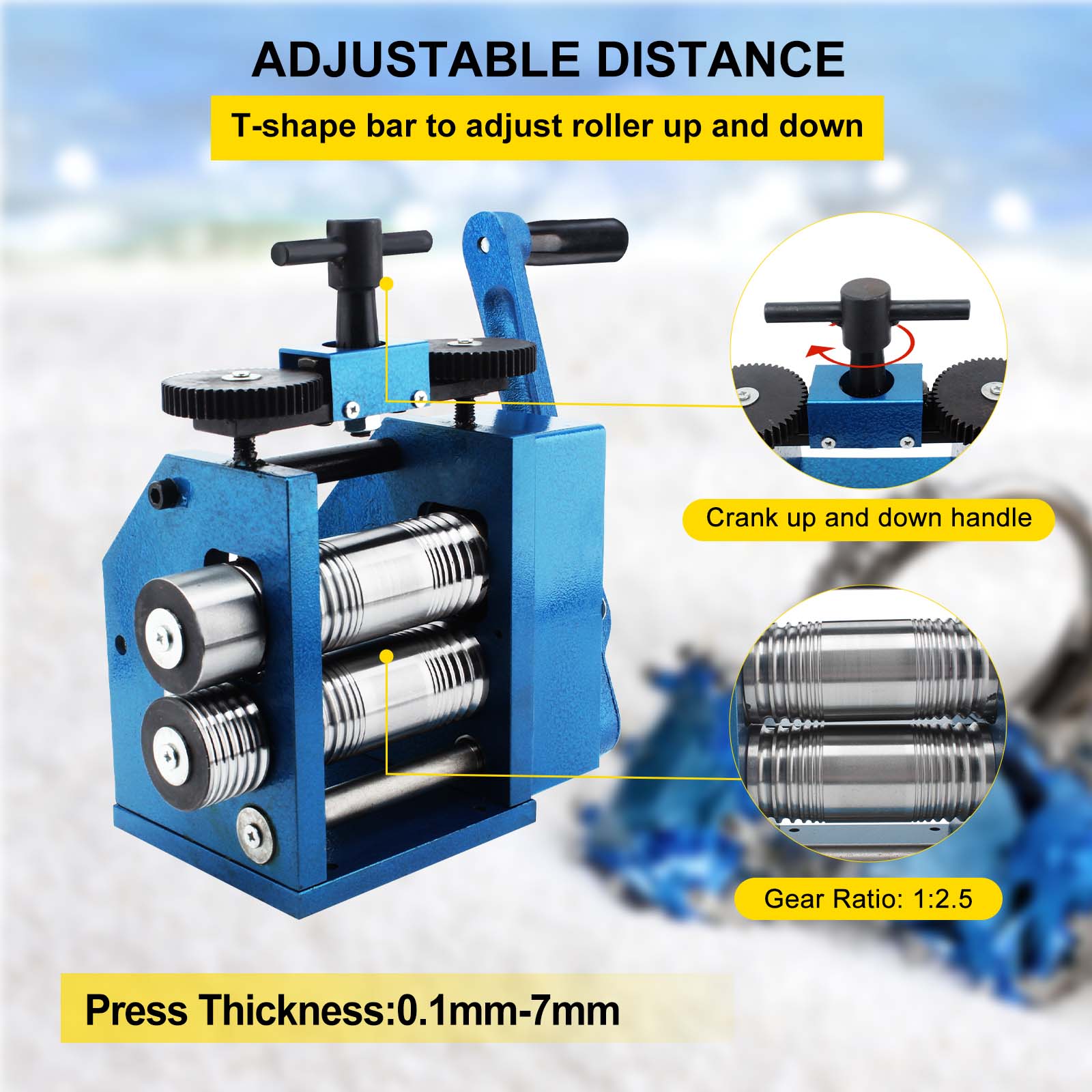 112mm Rolling Mill Machine Jewelry Manual 48-50mm Shaft diameter