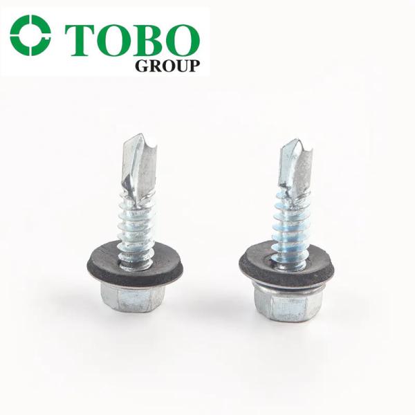 ST4.2 13-50mm Galvanized Steel Flange Washer Wafer Hex Head Self Drilling Bolt