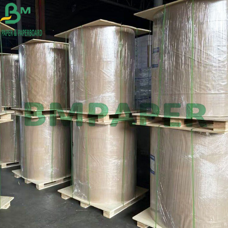 230gsm Brown Bottom Of White Coated Eco - friendly Liner Kraft Paper For Packing