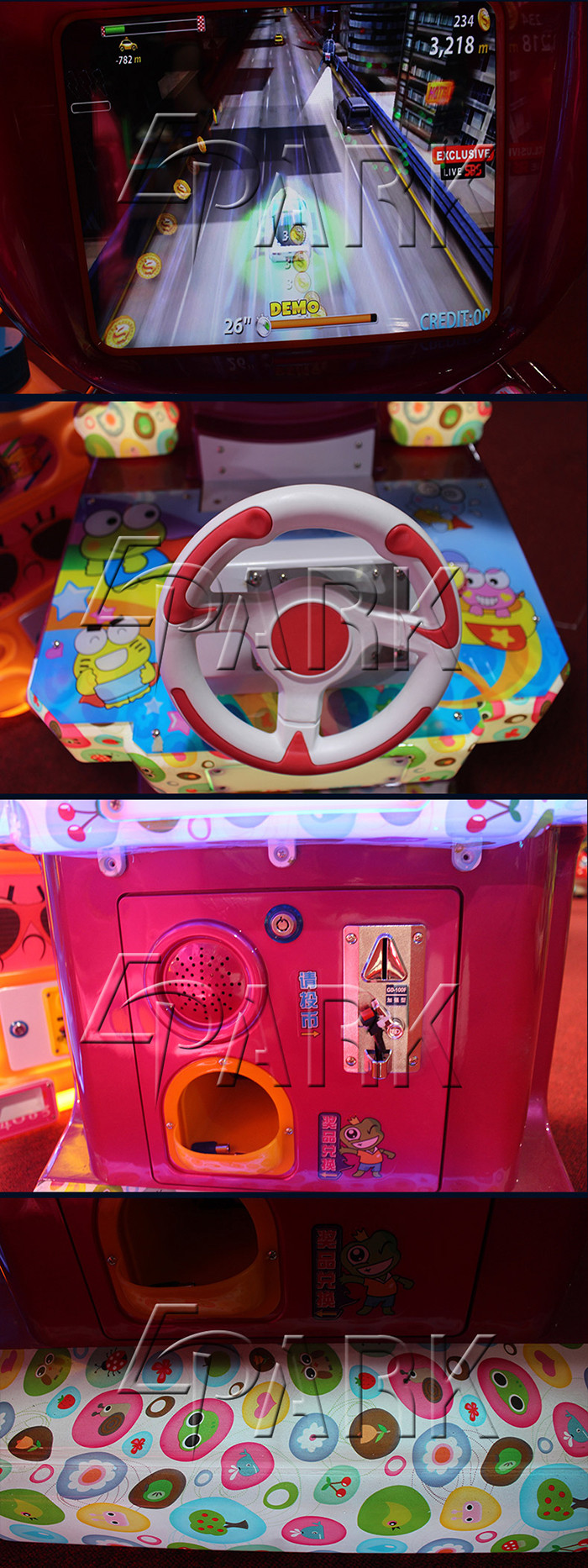 Cute Frog Classic Racing Car Redemption Game Machine Coin Operated