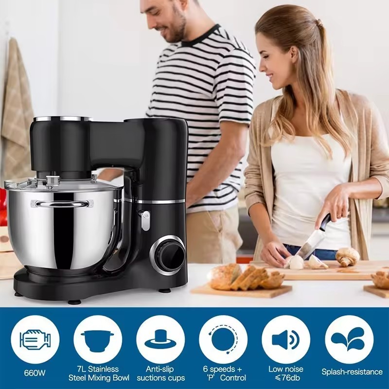 Professional Kitchen Appliances Die Cast Stand Mixer 6.5L Cake Bread Dough Mixer Planetary Stand Mixer With Spare Parts