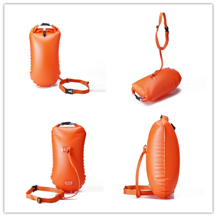 Outdoor Sail pull Inflatable floating dry bag,Open Water Swimming Swim Buoy