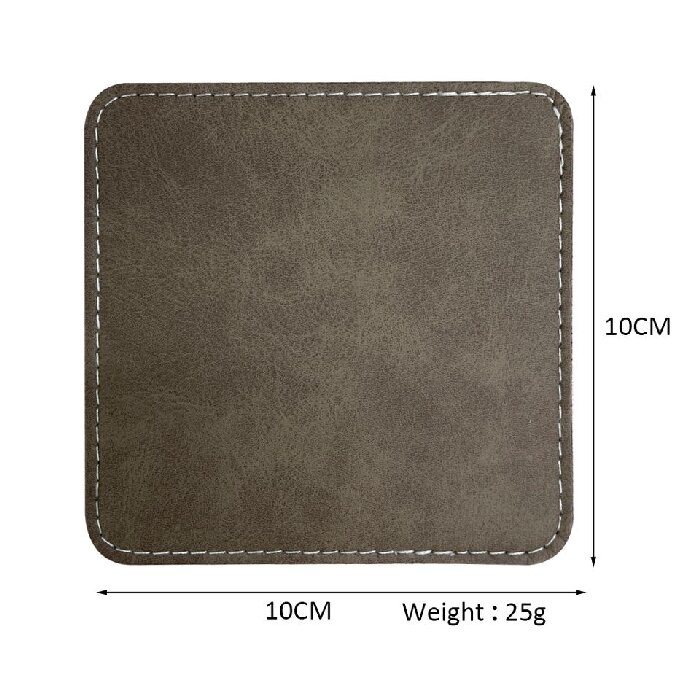 Personalized Blank Sublimation PU Leather Coasters For Sublimation Photos Printing