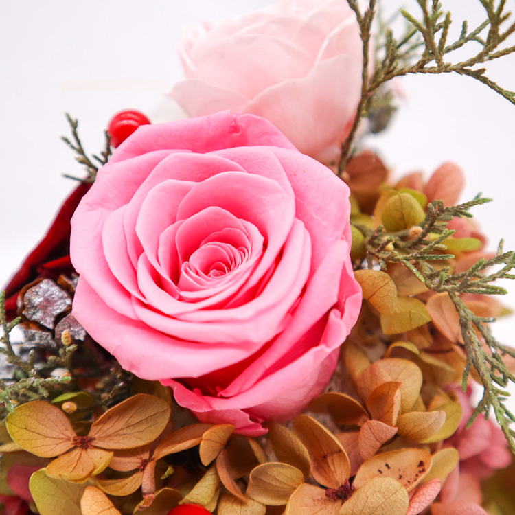 Luxury Preserved Rose Glass Dome Beautiful For Christmas Decoration