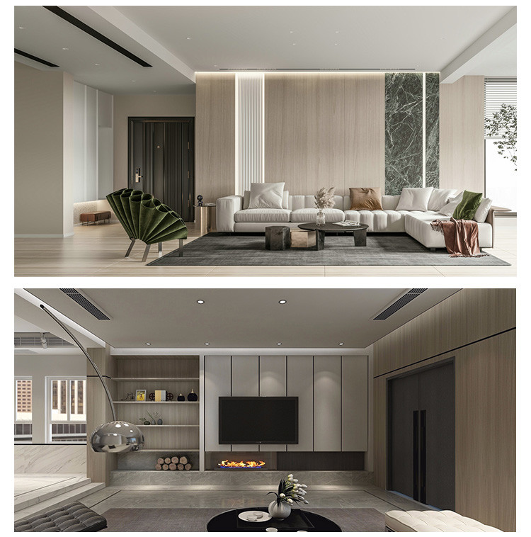 Light Luxury Style Fireproof And Mothproof Wood Grain PVC Bamboo Charcoal Fiber Board