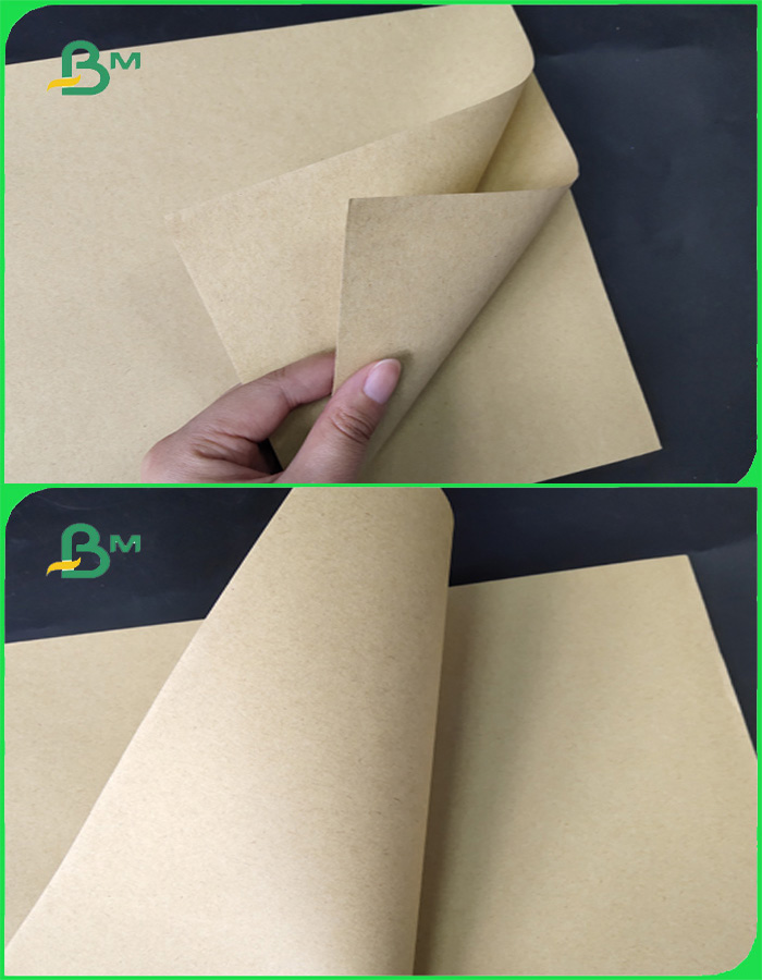 80gr FSC Brown Kraft Paper No Impurity Jumbo Rolls For DIY Flower Packing