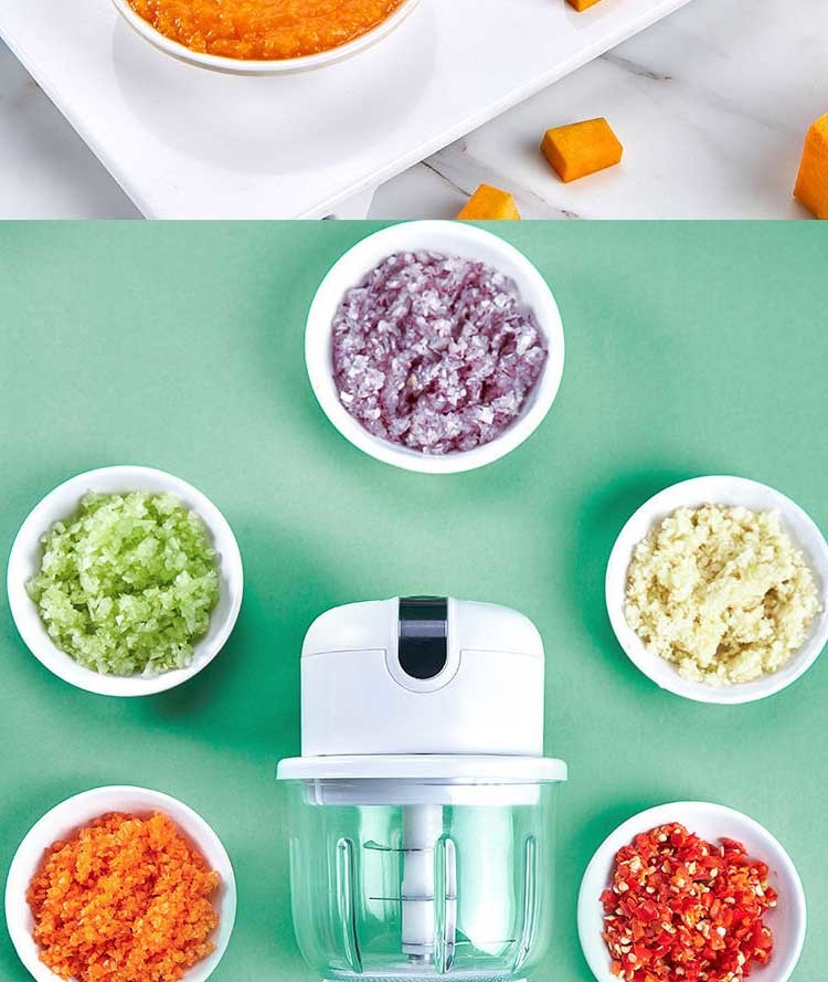 Portable Food Chopper Grade Electric Mini Garlic Chopper With USB Charging