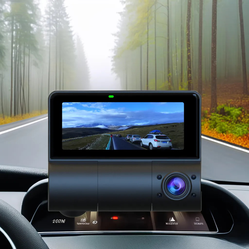 1080P Full HD Car Camera DVR 3 Lens Rearview Mirror Driving Recorder 170 Wide Angle