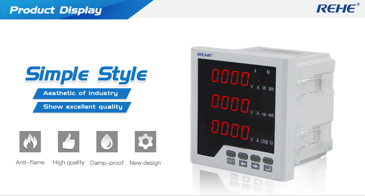 High quality True RMS Digital current voltage frequency amp volt hz multimeters
