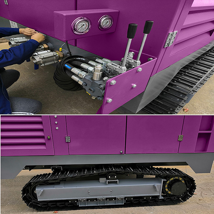Crawler Screw Air Compressor Machine Mining Diesel Engine Rotary Screw Air Compressor