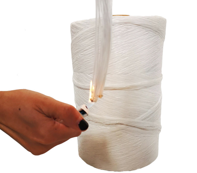 OI 28 Low Smoke Halogen Free Twisted Yellow FR PP Filler Yarn 125000D Flame Redardant