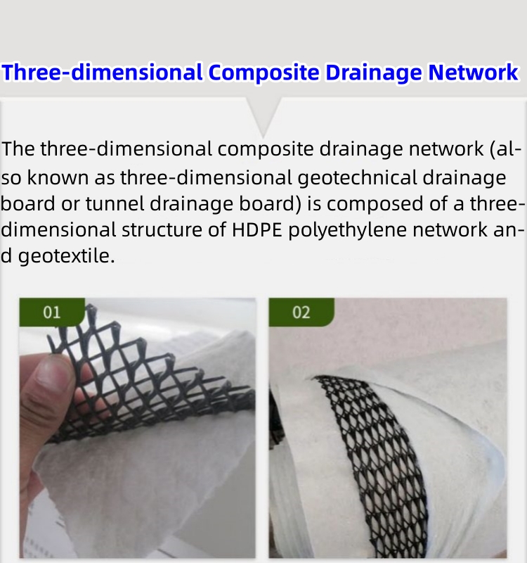 8mm 3D Composite Drainage Network for Municipal Engineering Modern Outdoor Efficiency