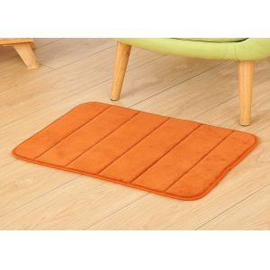  Embossing stripe design 100% polyester memory foam area rugs anti-skid rug multiple color and size for your choice Manufactures