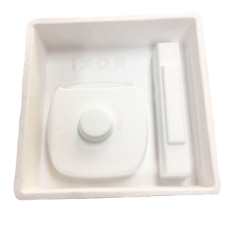 Disposable A4 Paper Wet Press Pulp Tray Biodegradable Oil Resistant