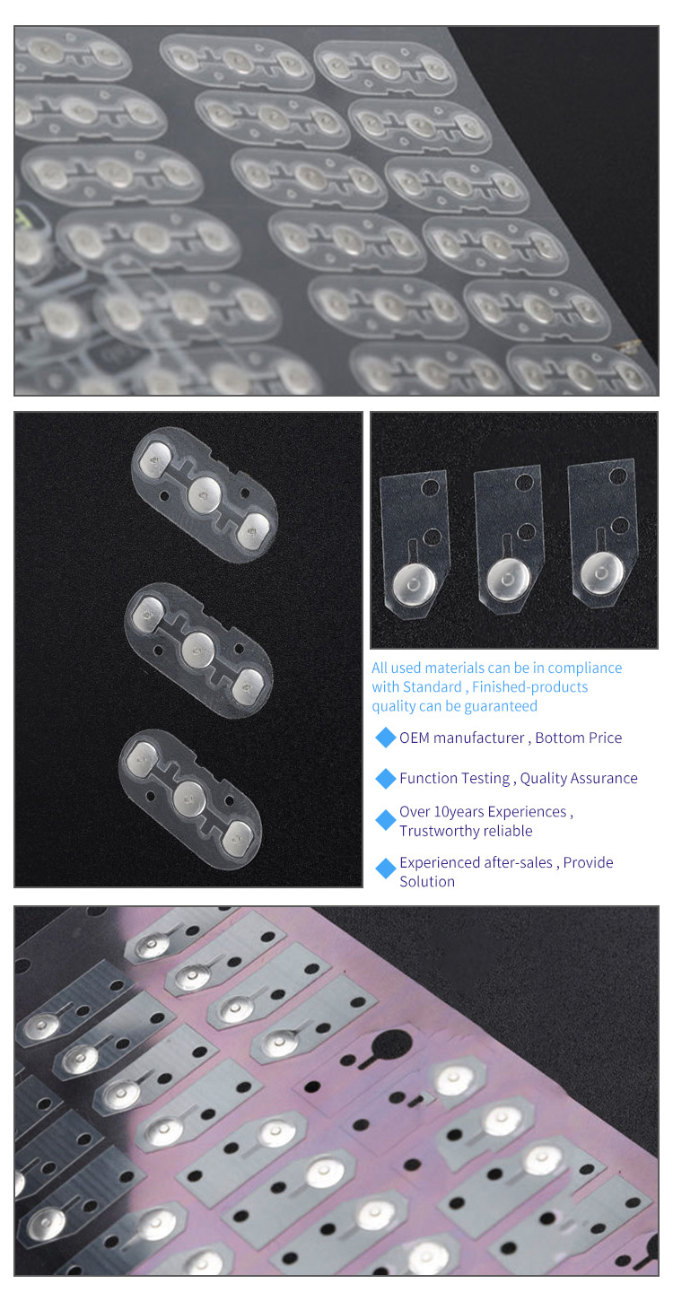 High Performance Metal Dome Arrays Stainless Steel SUS301 For Earphone Plug