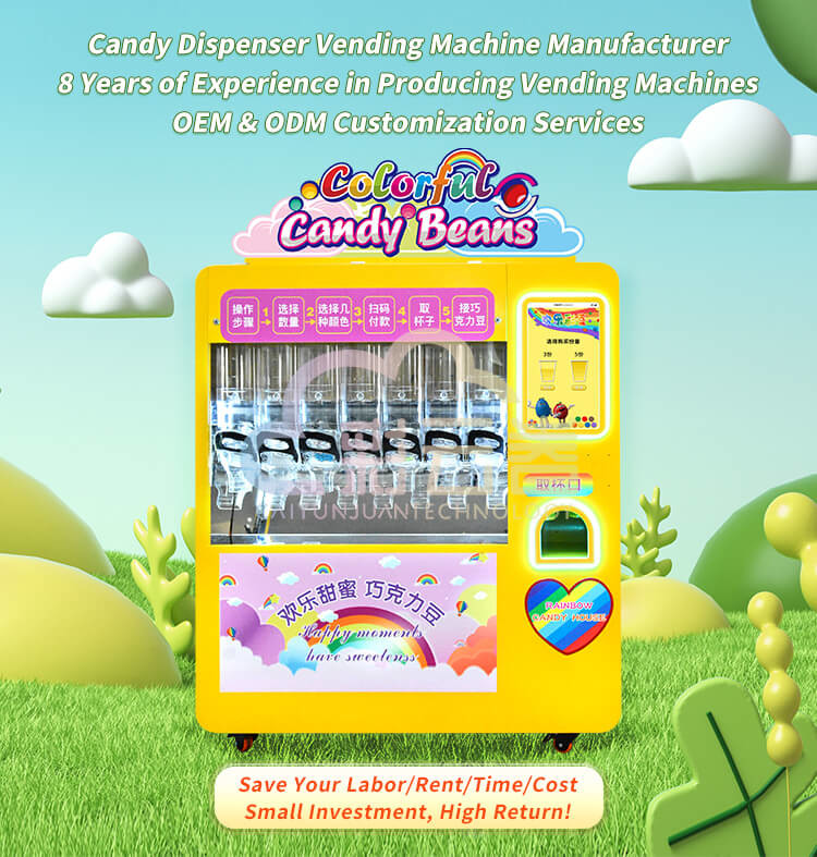 Electric Candy Dispenser Vending Machine 70Kg Capacity With Removable Top