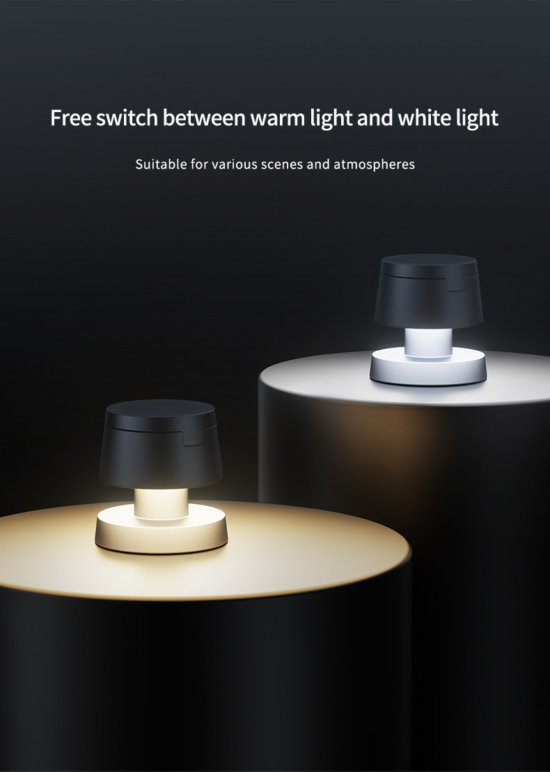 15W Mushroom Design Magnetic Wireless Charger With Night Lamp
