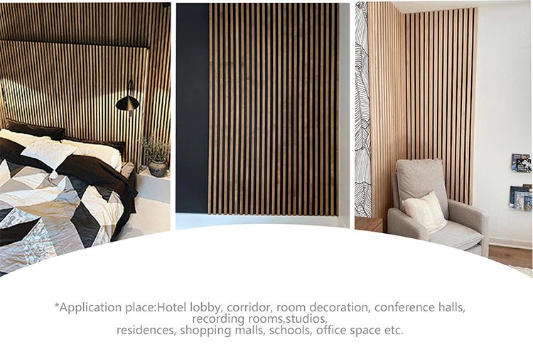 Fireproof Wood Finish Polyester Fiber Panel Perfect for Contemporary Office Building
