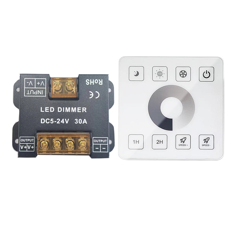 10A LED Controller Dimmer DC 12V 24V Dual Color Temperature Rf Full Touch