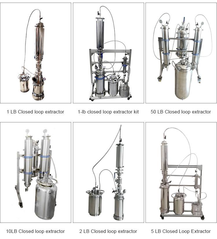 Ethanol Hemp Oil SS304 Closed Loop Extractor Environmental Protection