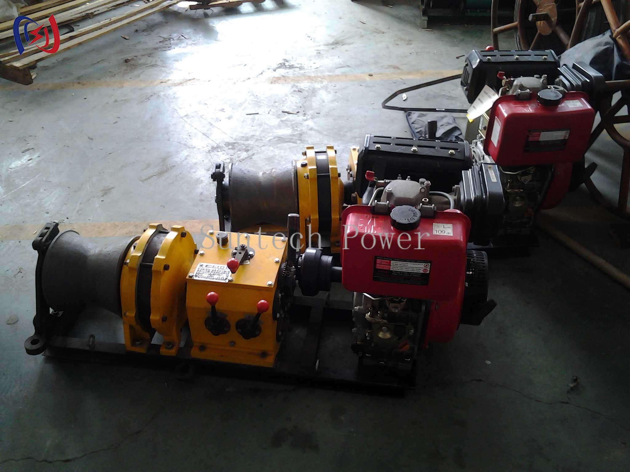 0.6T - 5T Cable Winch Machine Shaft Drive Engine Gasoline Transmission Line Stringing Tools