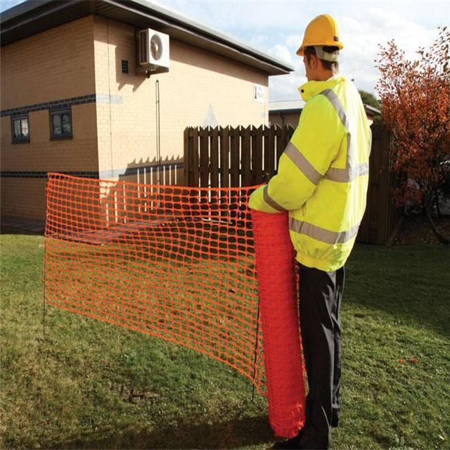 Green / Orange Plastic Safety Fence , Virgin HDPE UV Plastic Snow Fence