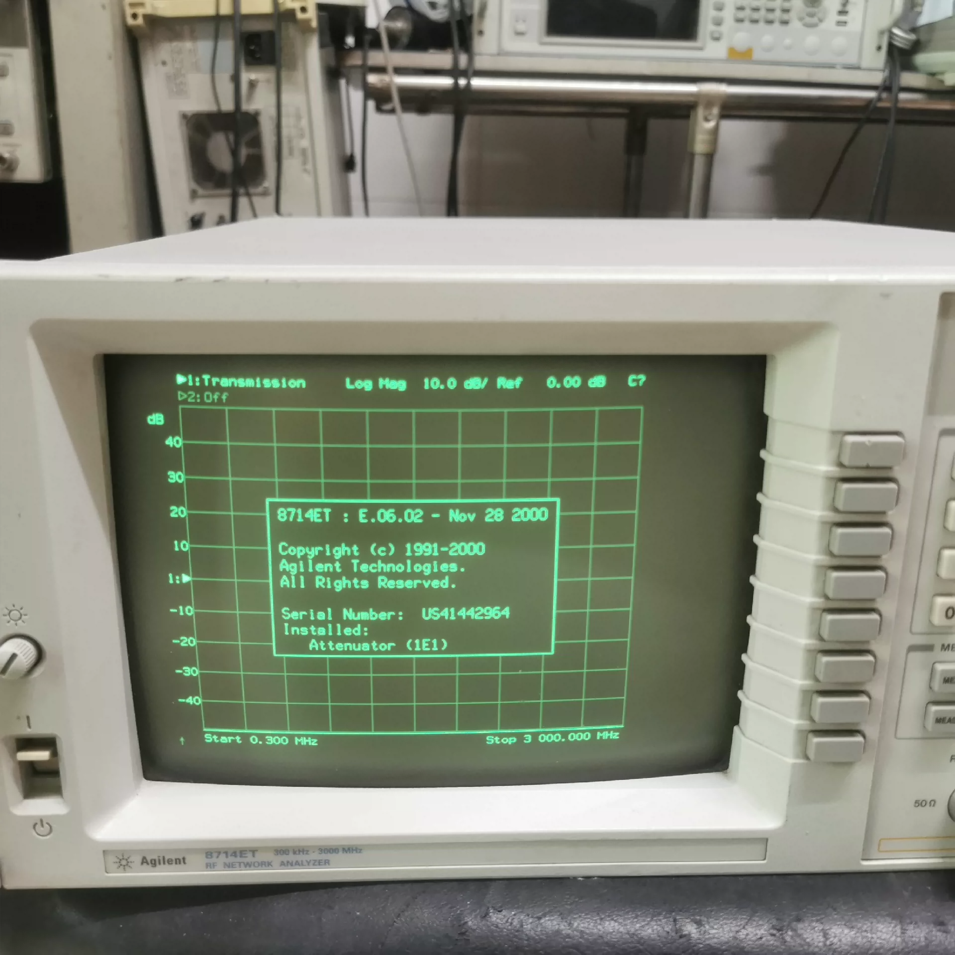 Transmission Reflection RF Network Analyzer VNA Agilent 8714ET 3 GHz