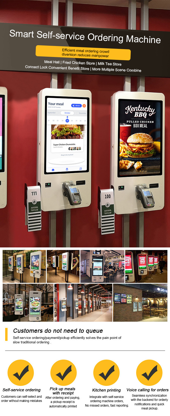 Self-Ordering Digital Kiosk for Retail and Hospitality