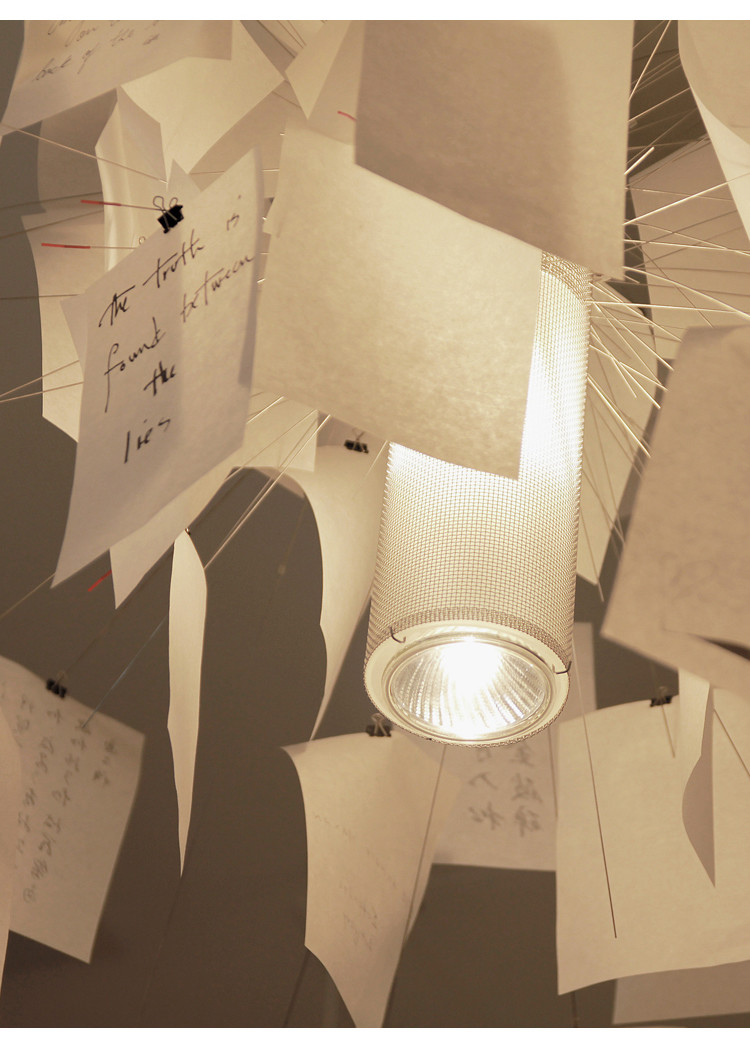 Paper chandelier replica designer Light Living Room Dining Room Zettel Chandelier(WH-MI-381)