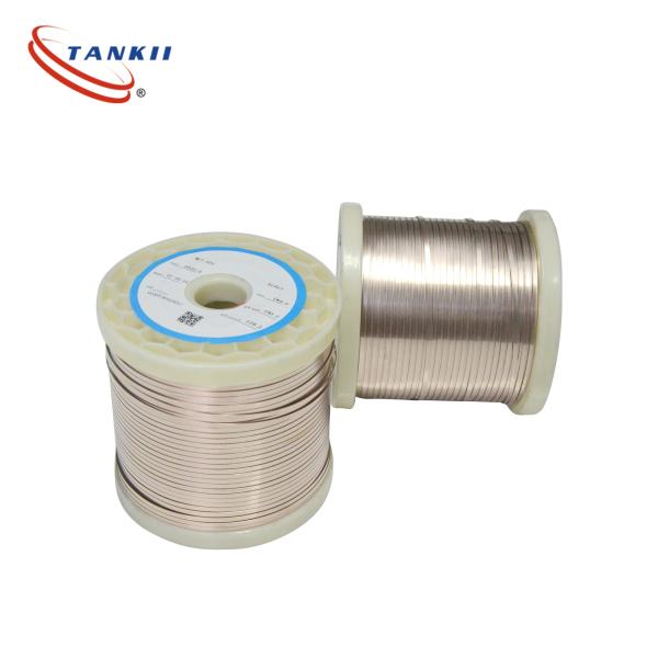 Resistivity At 0.1Ω·Mm²/M Copper-Nickel Alloy Flat Wire 0.4*4mm CuNi6 Alloy60