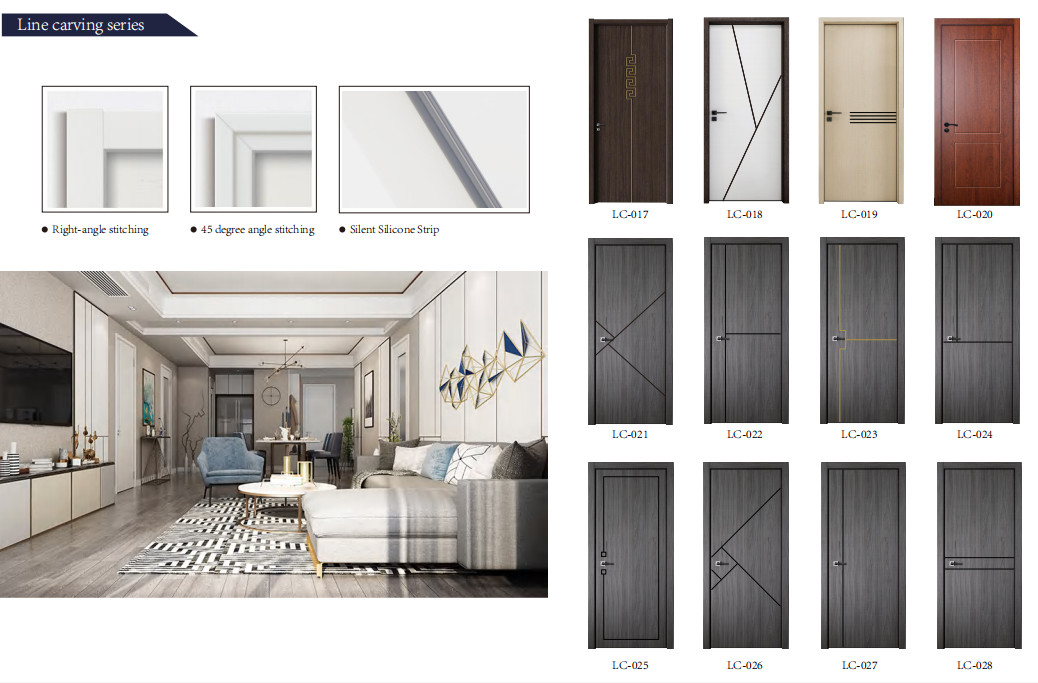 WPC UPVC Composite Front Doors , Waterproof Internal Bathroom Doors
