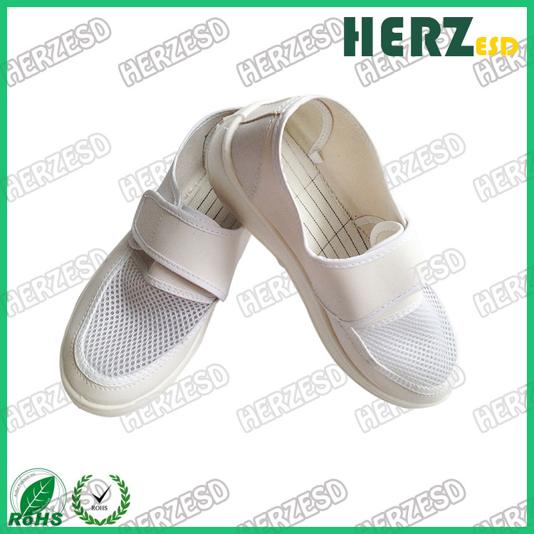 ESD Mesh Shoes Blue Electrostatic Discharge Shoes Mesh Upper Dust Free With Velcro