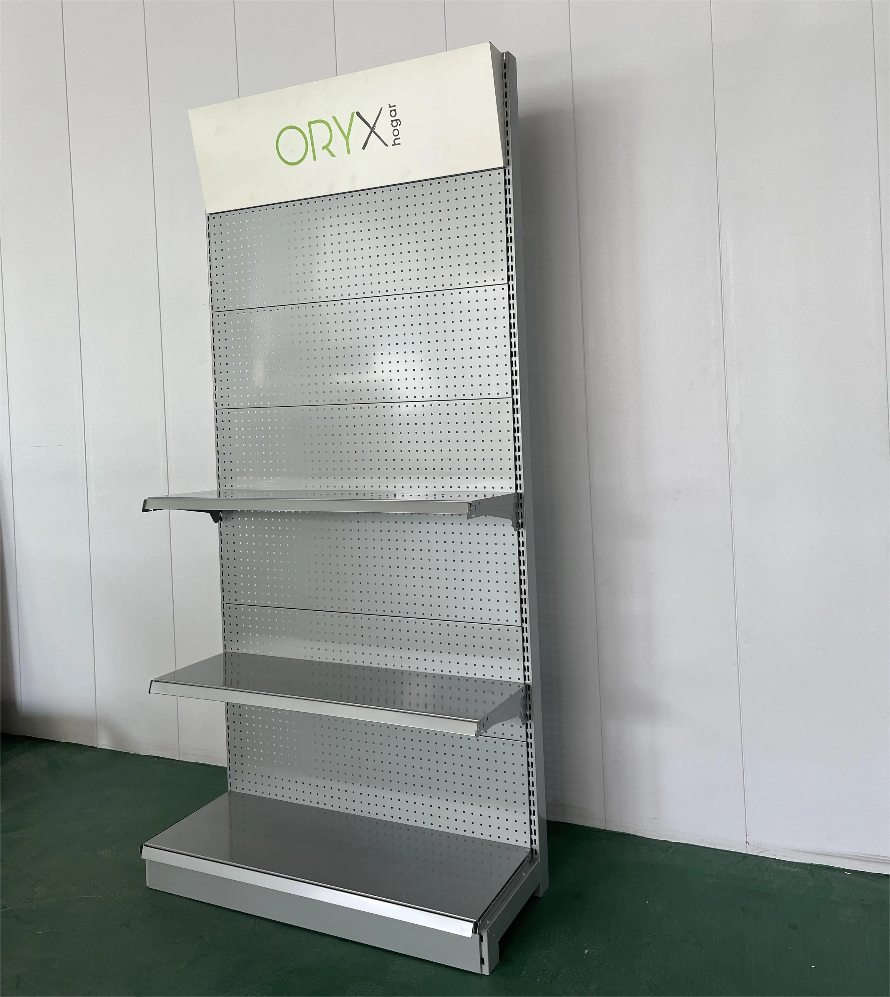 Factory Customized Color Size Innovative Product steel shelves system for super market shop with logo