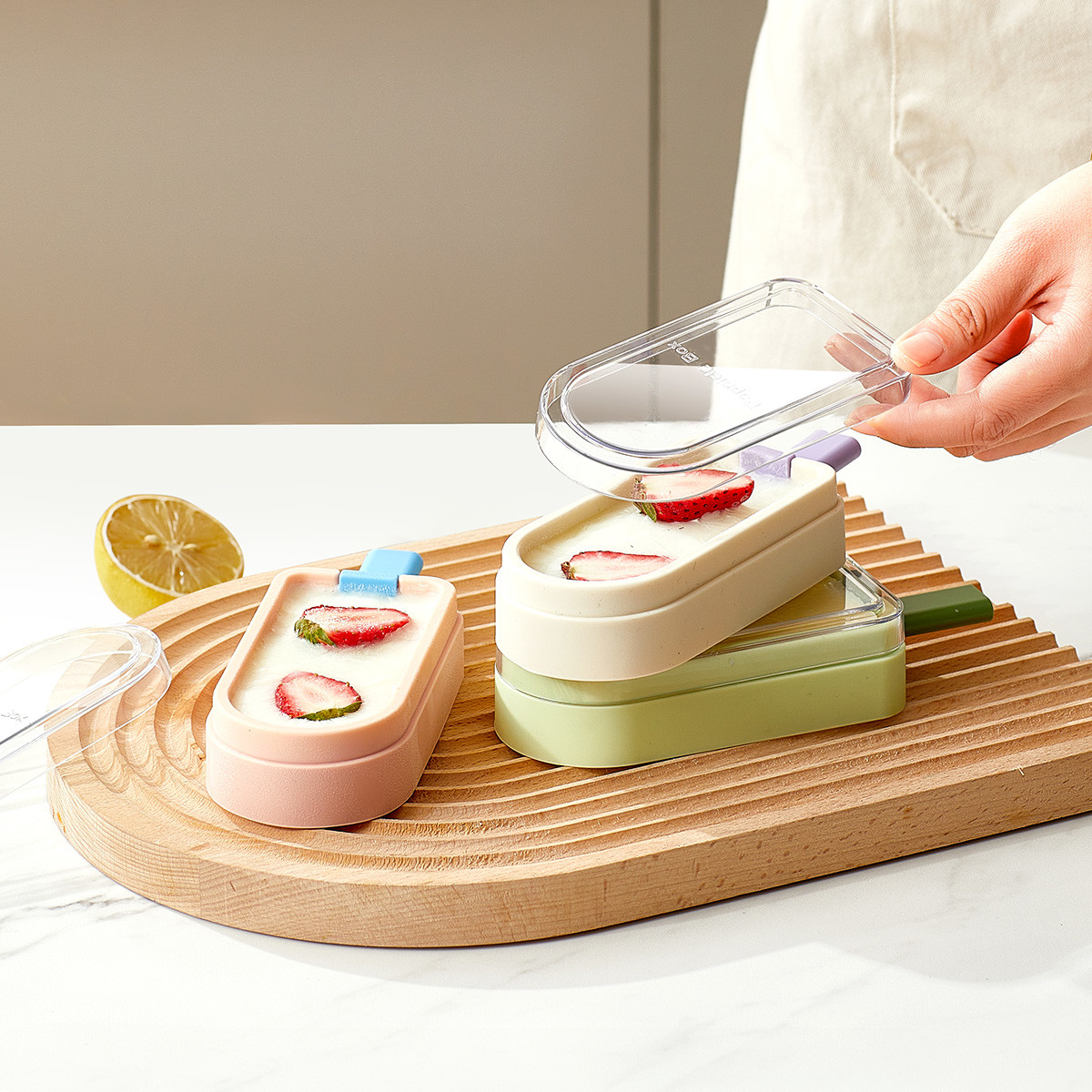 Reusable Easy Release Popsicle Mould Silicone Ice Pop Molds BPA Free Popsicle Mold